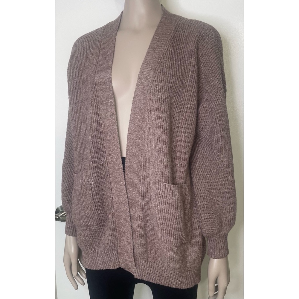 Debut Open Front Ribbed Knit Cardigan - Picture 2 of 13